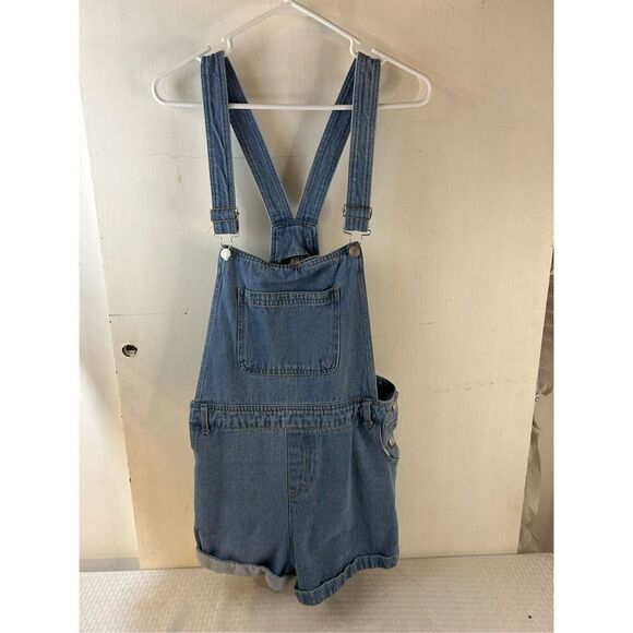 Sans Souci denim Short overalls large rn#96652 - Picture 2 of 7